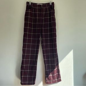 Hollister straight leg plaid pants